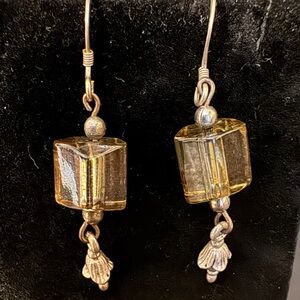 Venetian Glass Cube Earrings